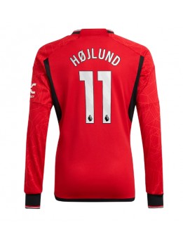 Manchester United Rasmus Hojlund #11 Replika Hemmakläder 2023-24 Långärmad